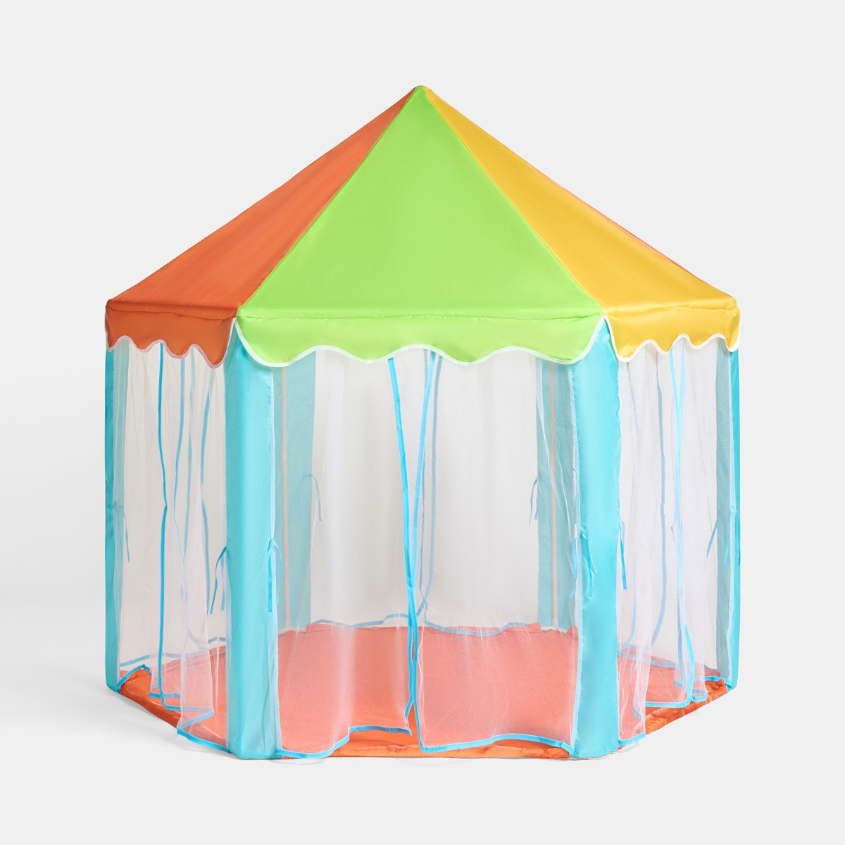OHS Kids Colour Block Outdoor Play Tent with Curtains - Multi>