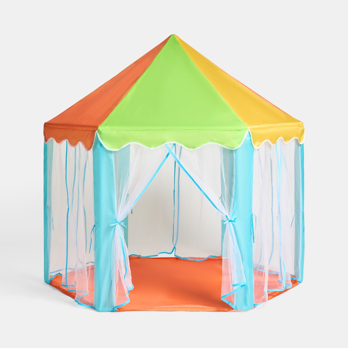 OHS Kids Colour Block Outdoor Play Tent with Curtains - Multi>