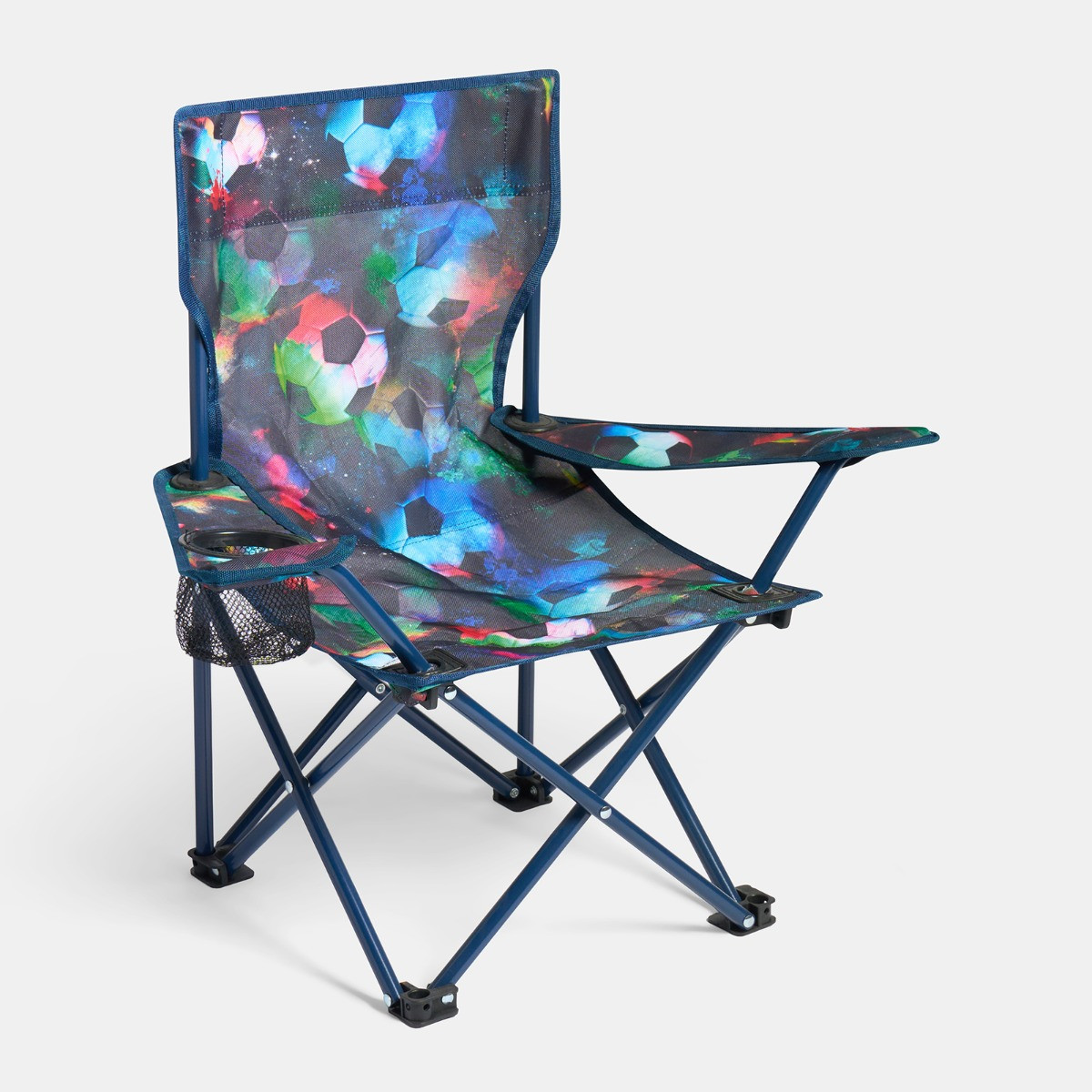 OHS Kids Football Print Foldable Camping Chair - Neon>