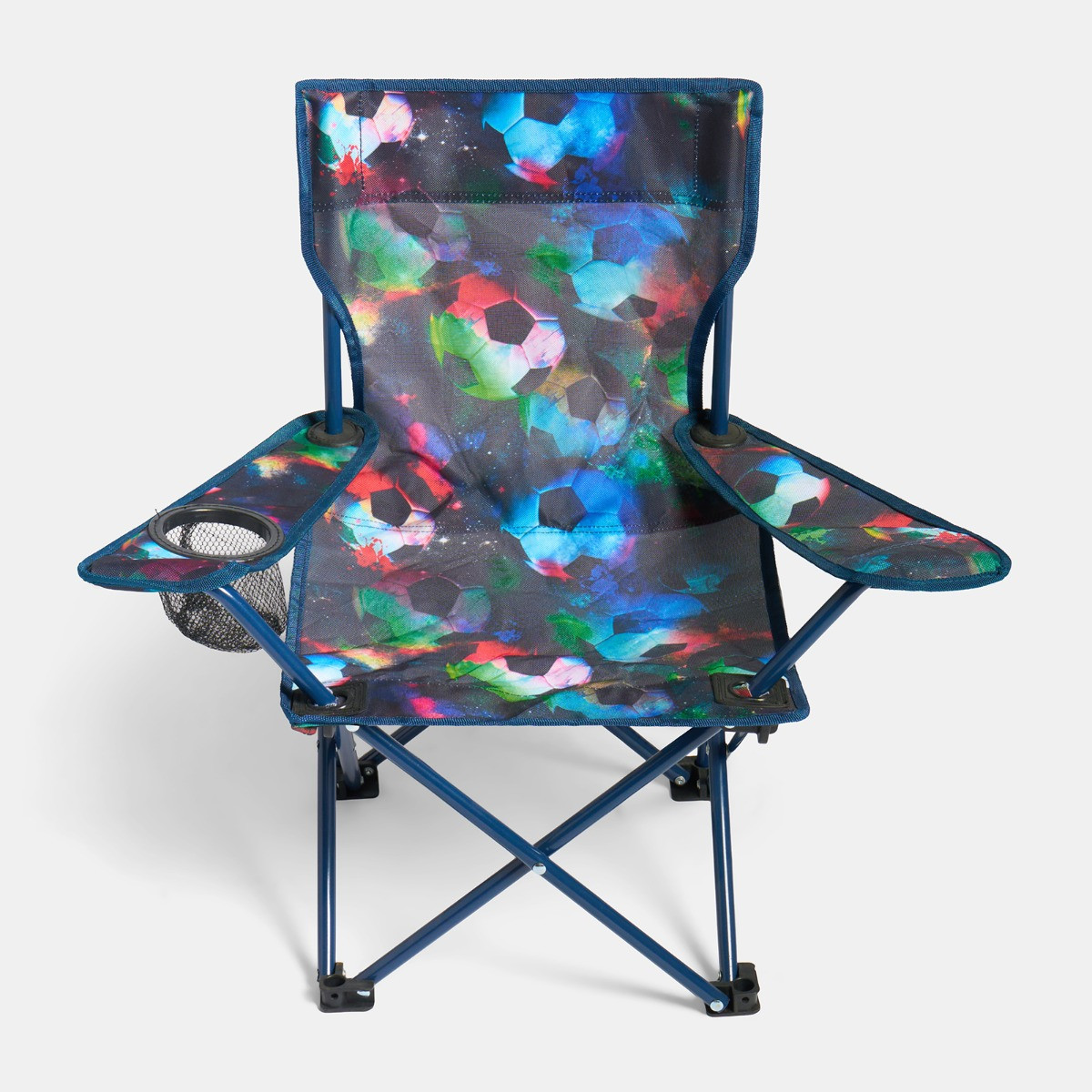 OHS Kids Football Print Foldable Camping Chair - Neon>