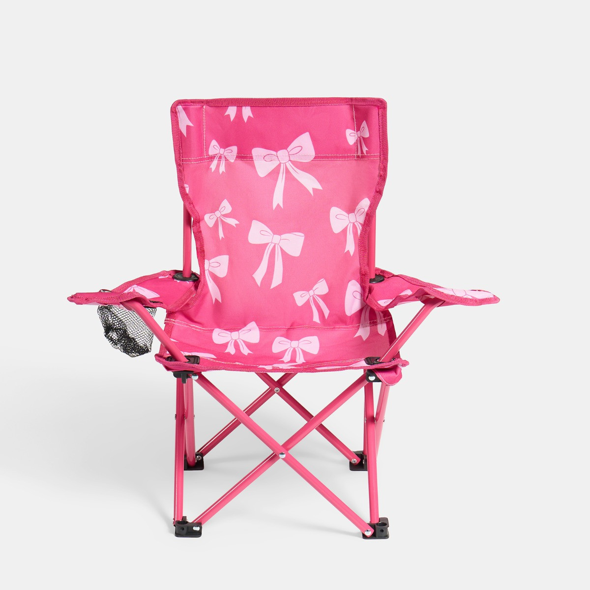 OHS Kids Bow Print Foldable Camping Chair - Pink>
