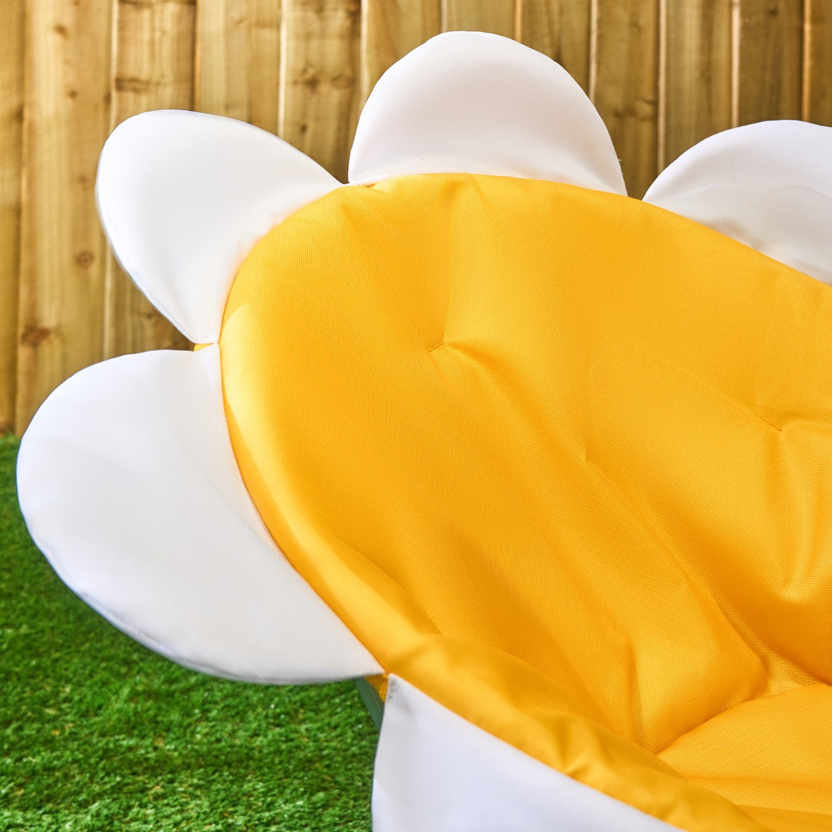 OHS Kids Daisy Foldable Moon Camping Chair - Yellow/White>