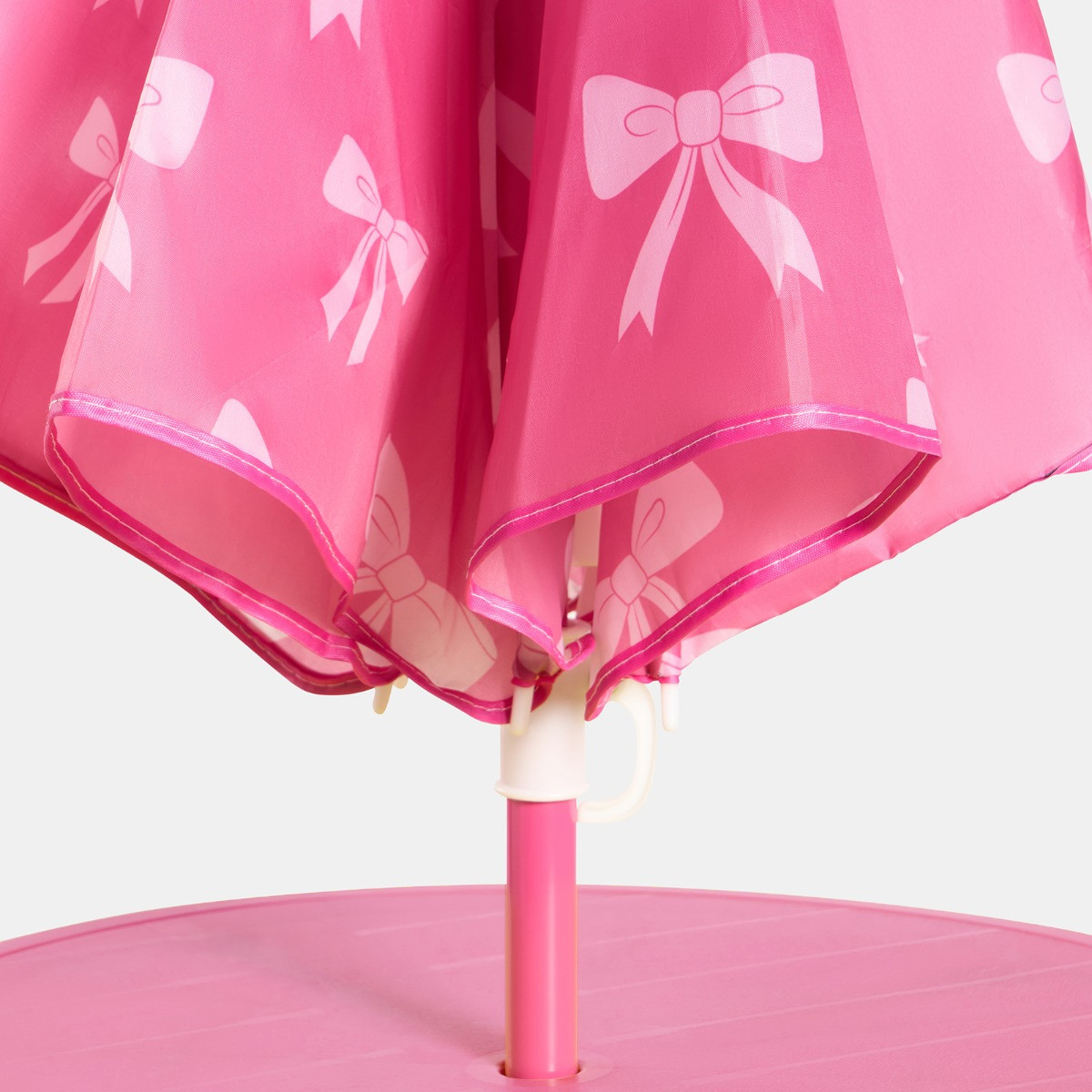 OHS Kids Bow Print Bistro Set with Parasol - Hot Pink>