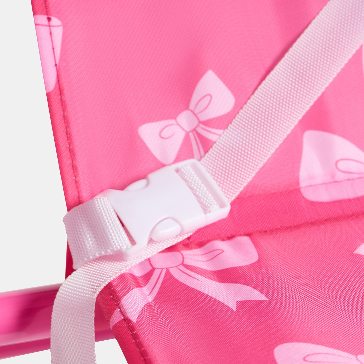 OHS Kids Bow Print Swing Bench with Canopy - Hot Pink>