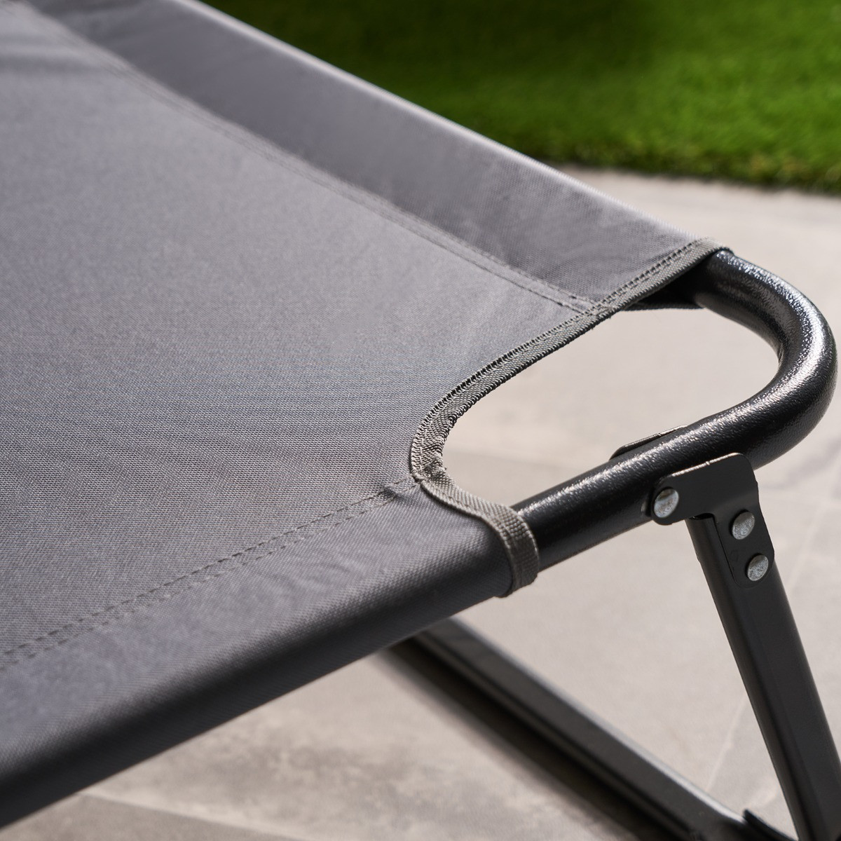 OHS Adjustable Sun Lounger - Grey>