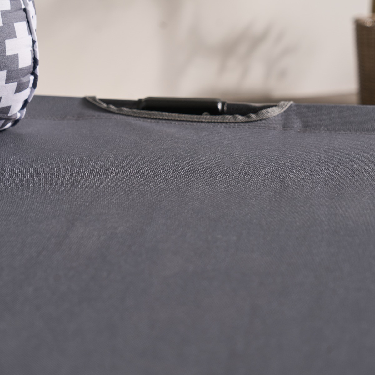 OHS Adjustable Sun Lounger - Grey>