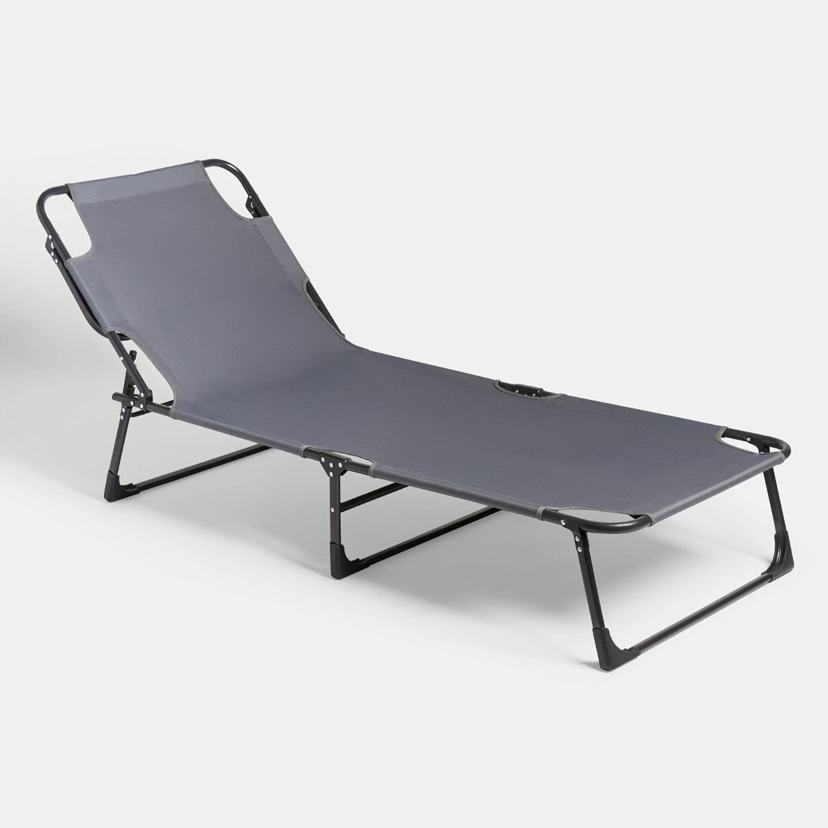 OHS Adjustable Sun Lounger - Grey>