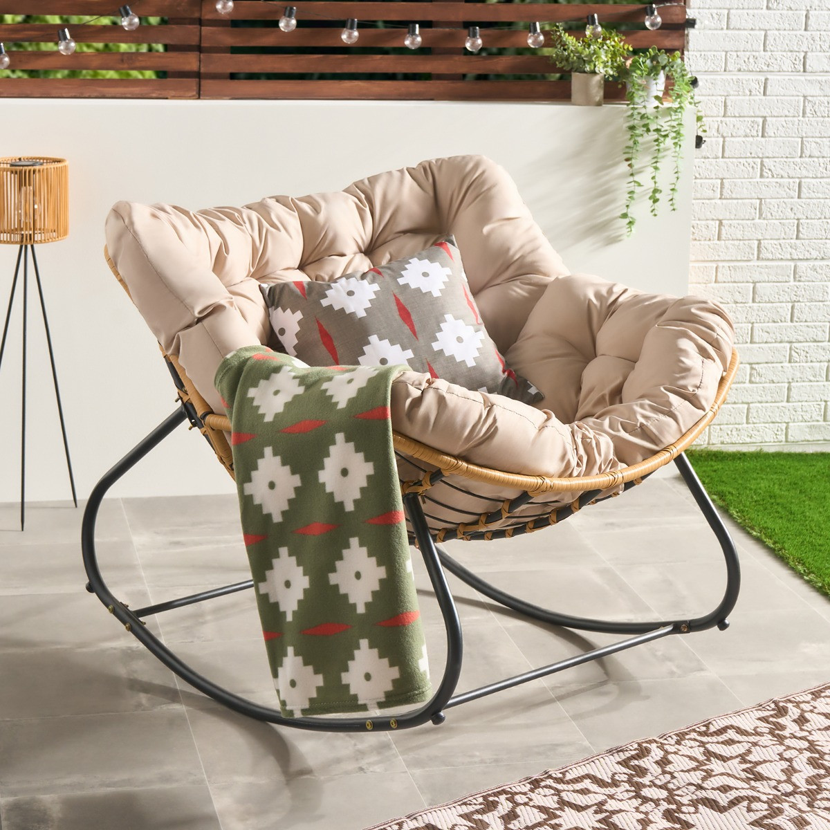 OHS Bali Outdoor Rocking Chair - Natural>