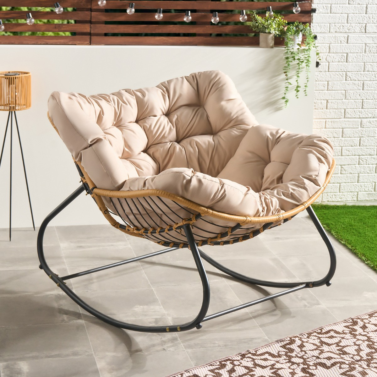 OHS Bali Outdoor Rocking Chair - Natural>