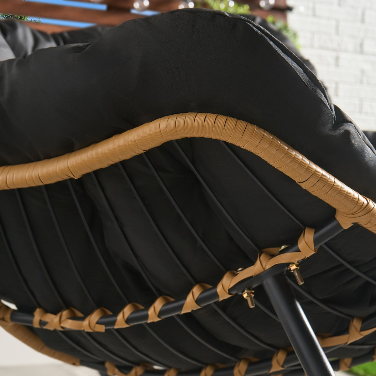 OHS Bali Outdoor Rocking Chair - Black>