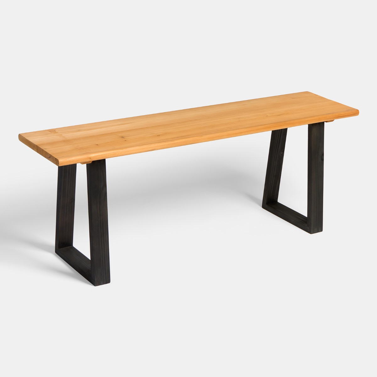 OHS 3 Seater Outdoor Wooden Rustic Bench - Natural/Black>