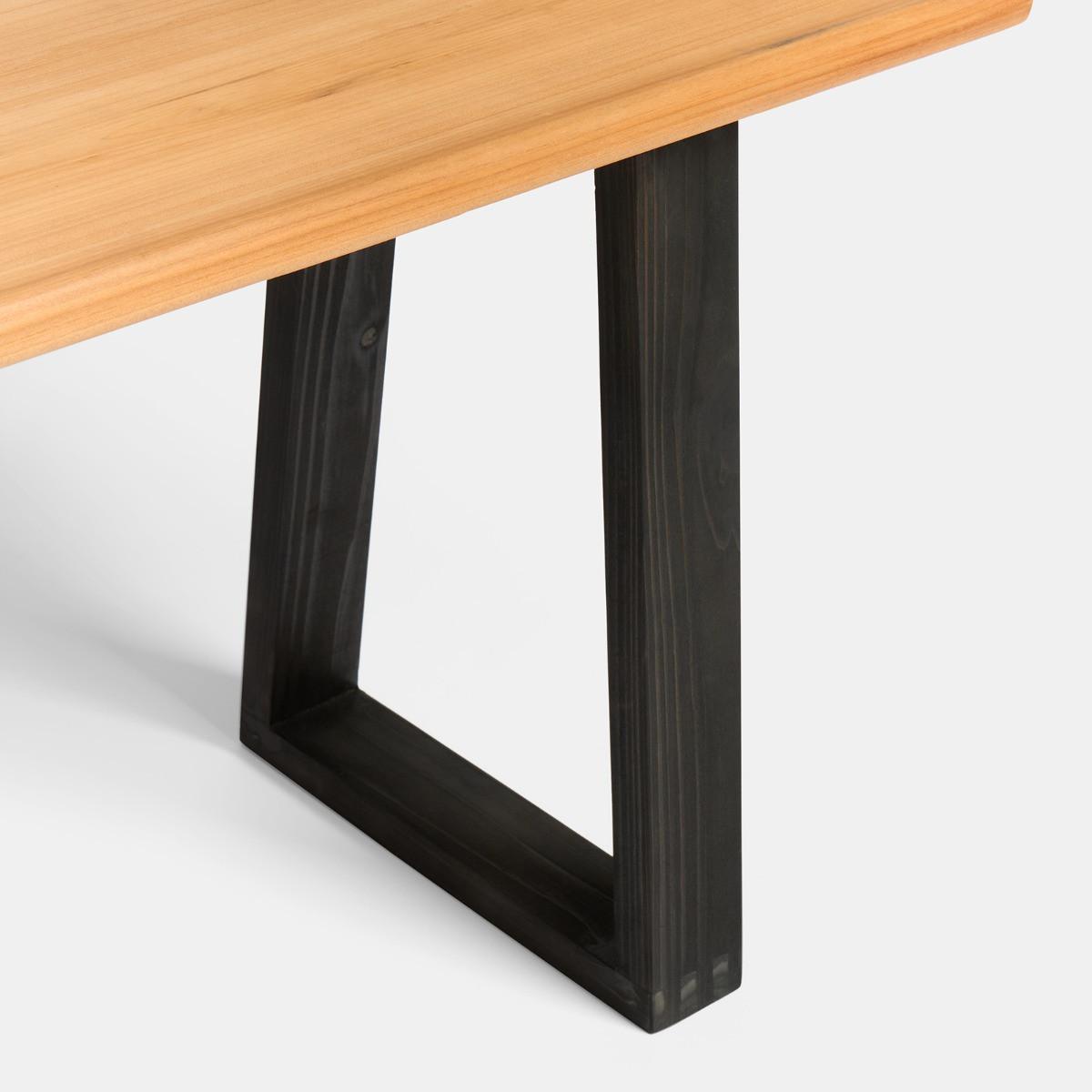 OHS 3 Seater Outdoor Wooden Rustic Bench - Natural/Black>