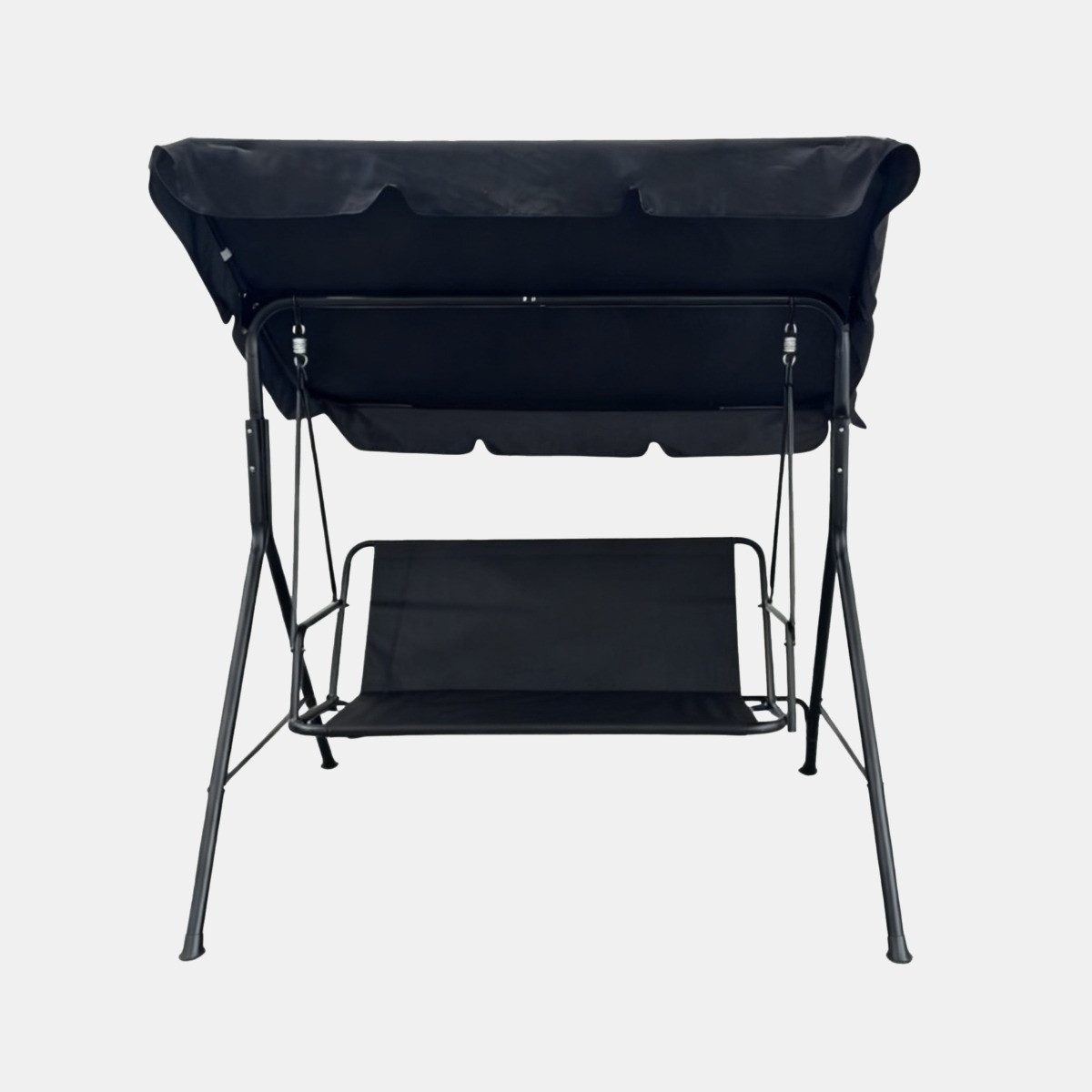 OHS 3 Seater Swing Bench With Canopy - Black>