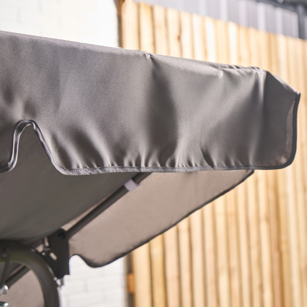 OHS Geometric 3 Seater Swing Bench With Canopy - Grey>