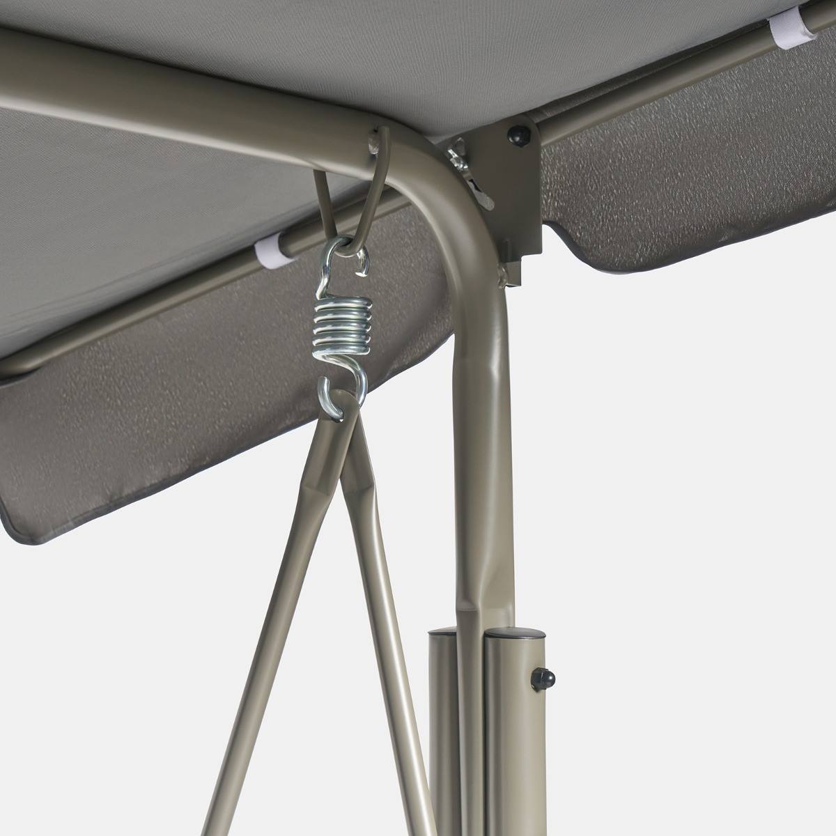 OHS Geometric 3 Seater Swing Bench With Canopy - Grey>