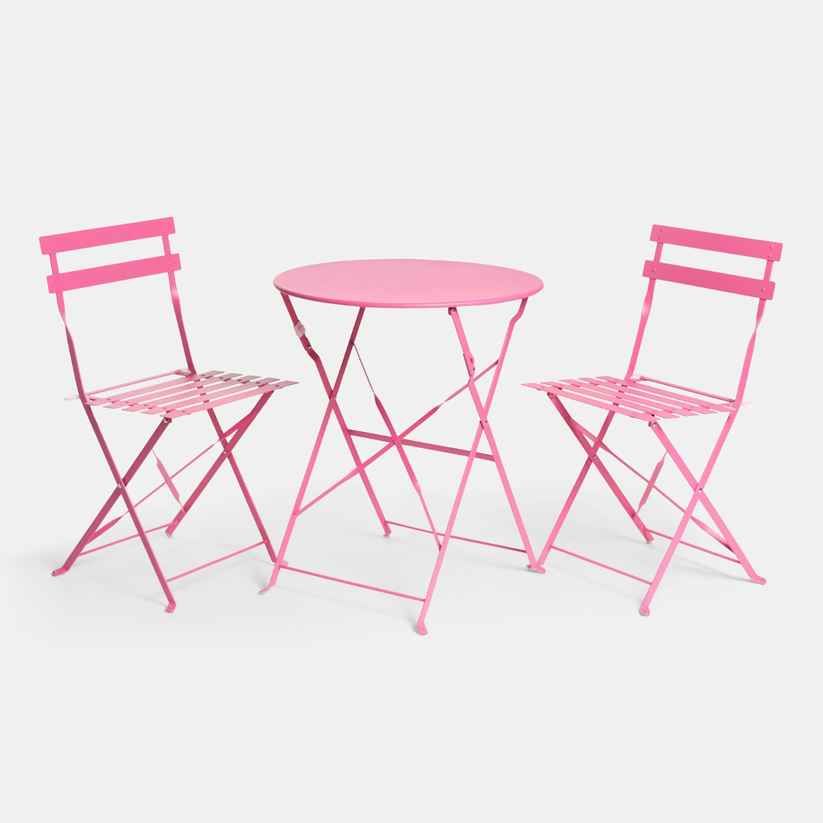 OHS Metal Bistro Set, 3 Piece - Hot Pink>