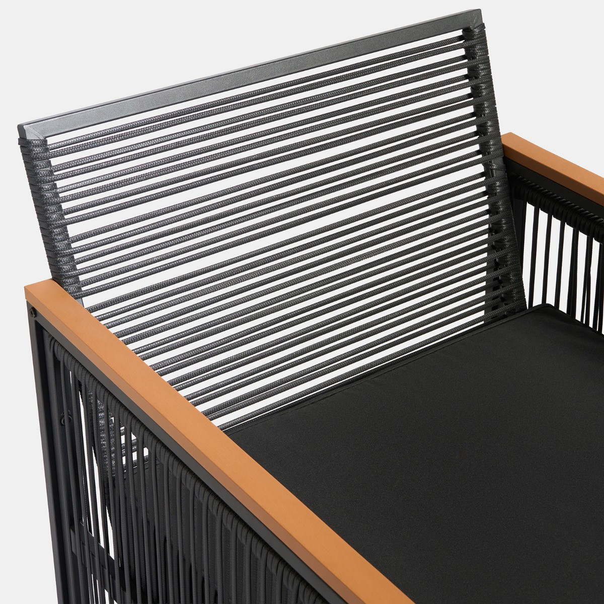 OHS Dubai 2 Seater Luxe Bistro Set - Black>