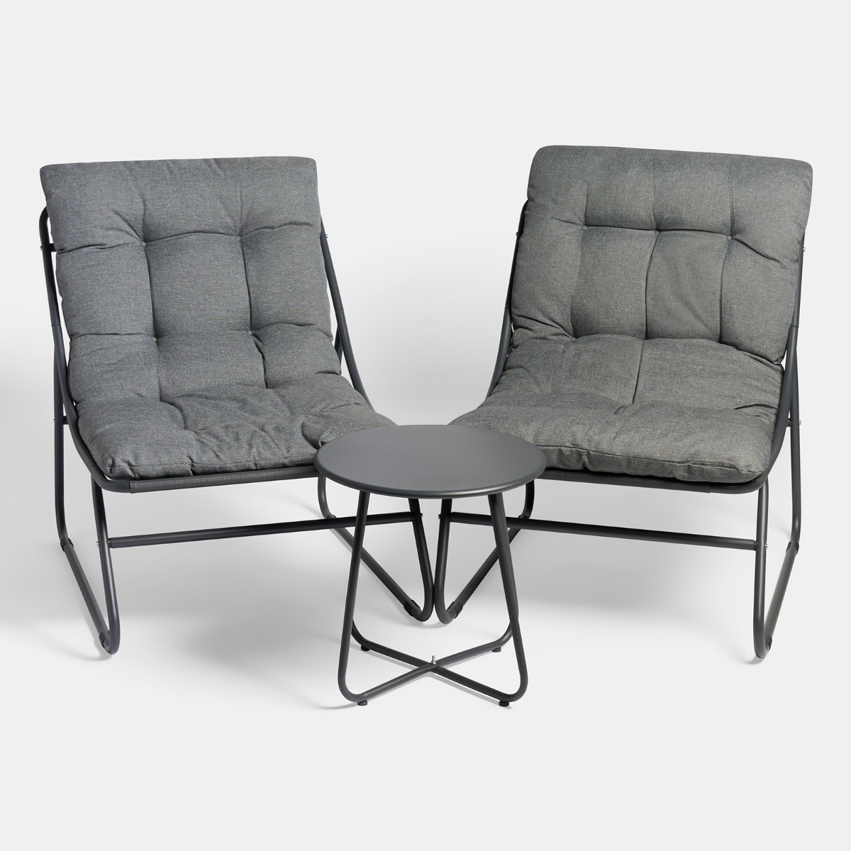 OHS Mykonos 2 Seater Bistro Set - Grey>