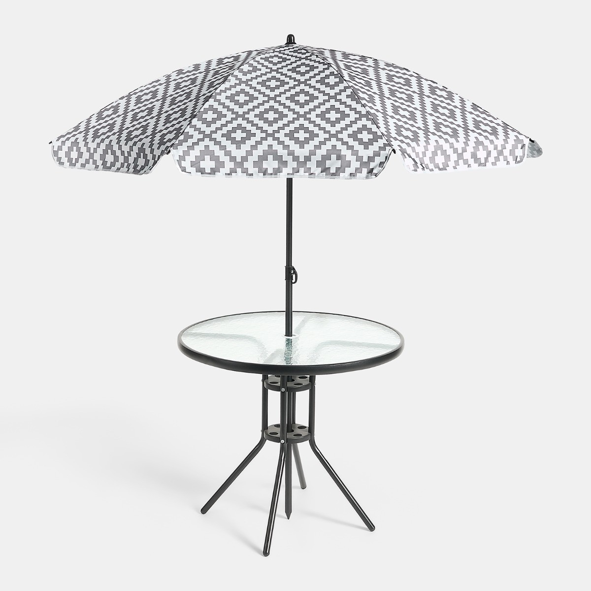 OHS 6-Piece Geometric Patio Set - Grey>