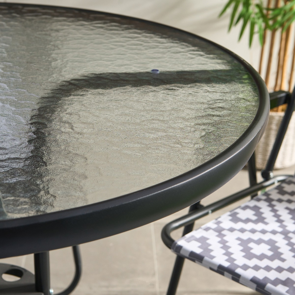 OHS 6-Piece Geometric Patio Set - Grey>