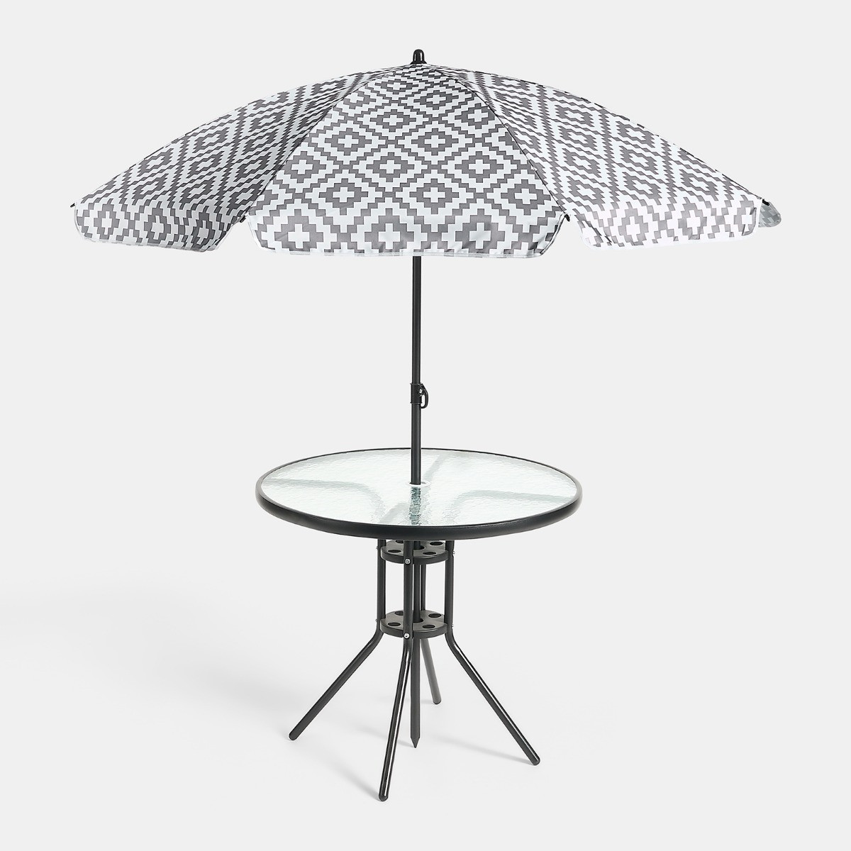 OHS 6-Piece Geometric Patio Set - Grey>