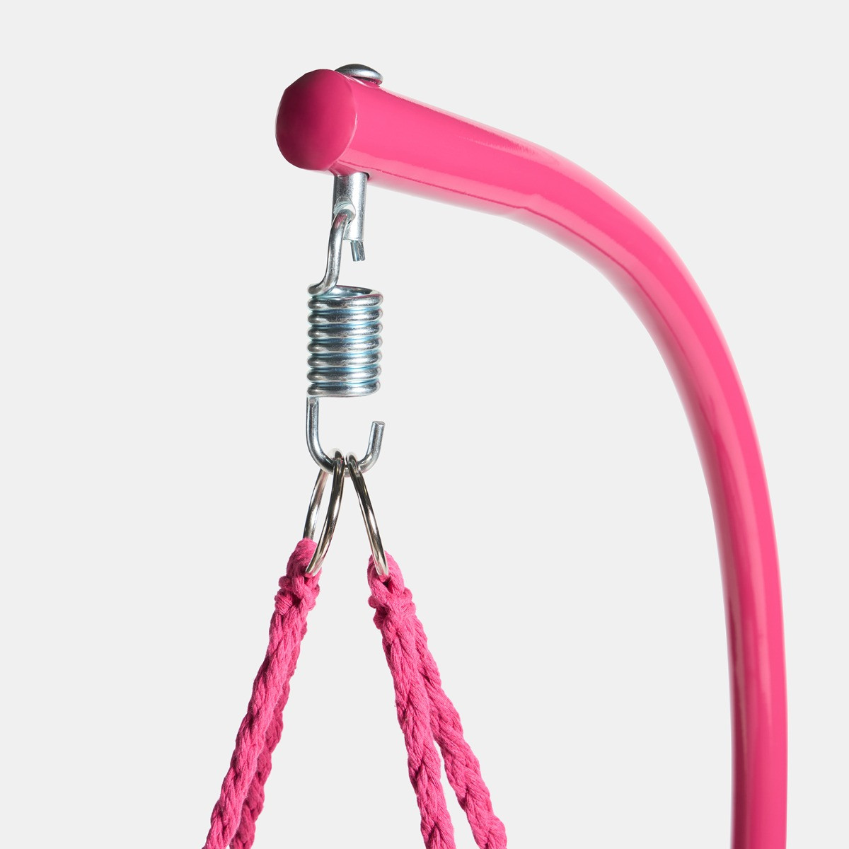 OHS Macrame Knotted Swing Chair - Hot Pink>