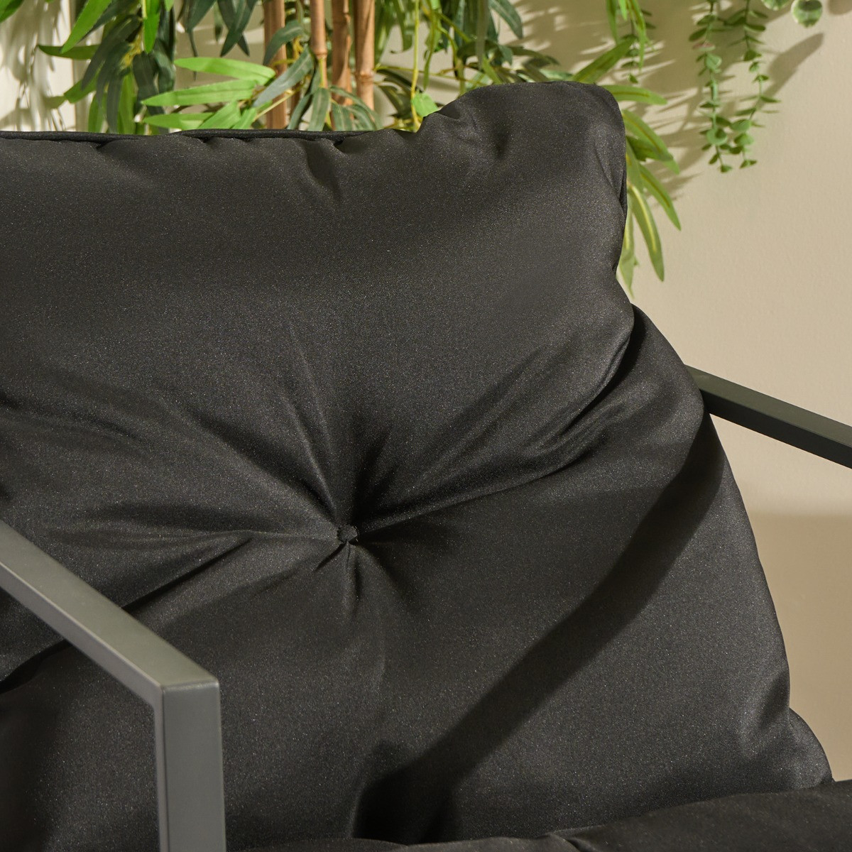 OHS Miami 4 Seater Outdoor Lounger Set - Black>