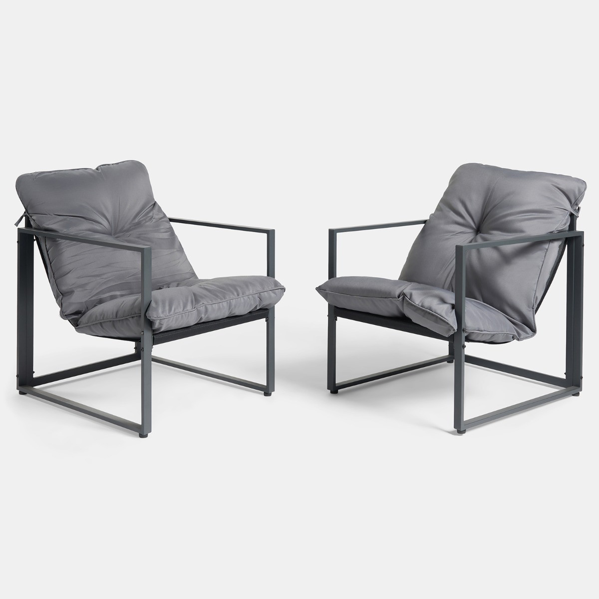 OHS Miami 4 Seater Outdoor Lounger Set - Grey>