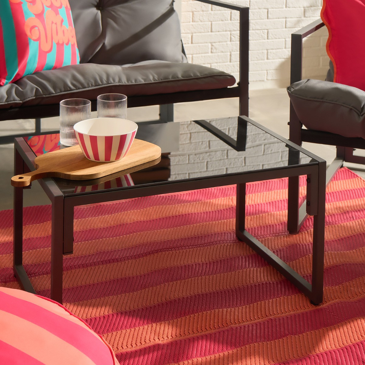 OHS Miami 4 Seater Outdoor Lounger Set - Grey>