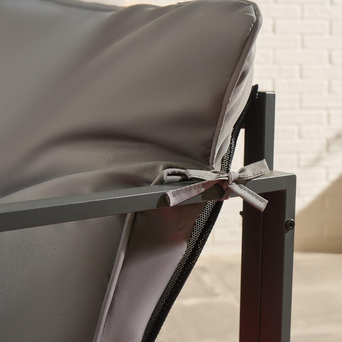 OHS Miami 4 Seater Outdoor Lounger Set - Grey>