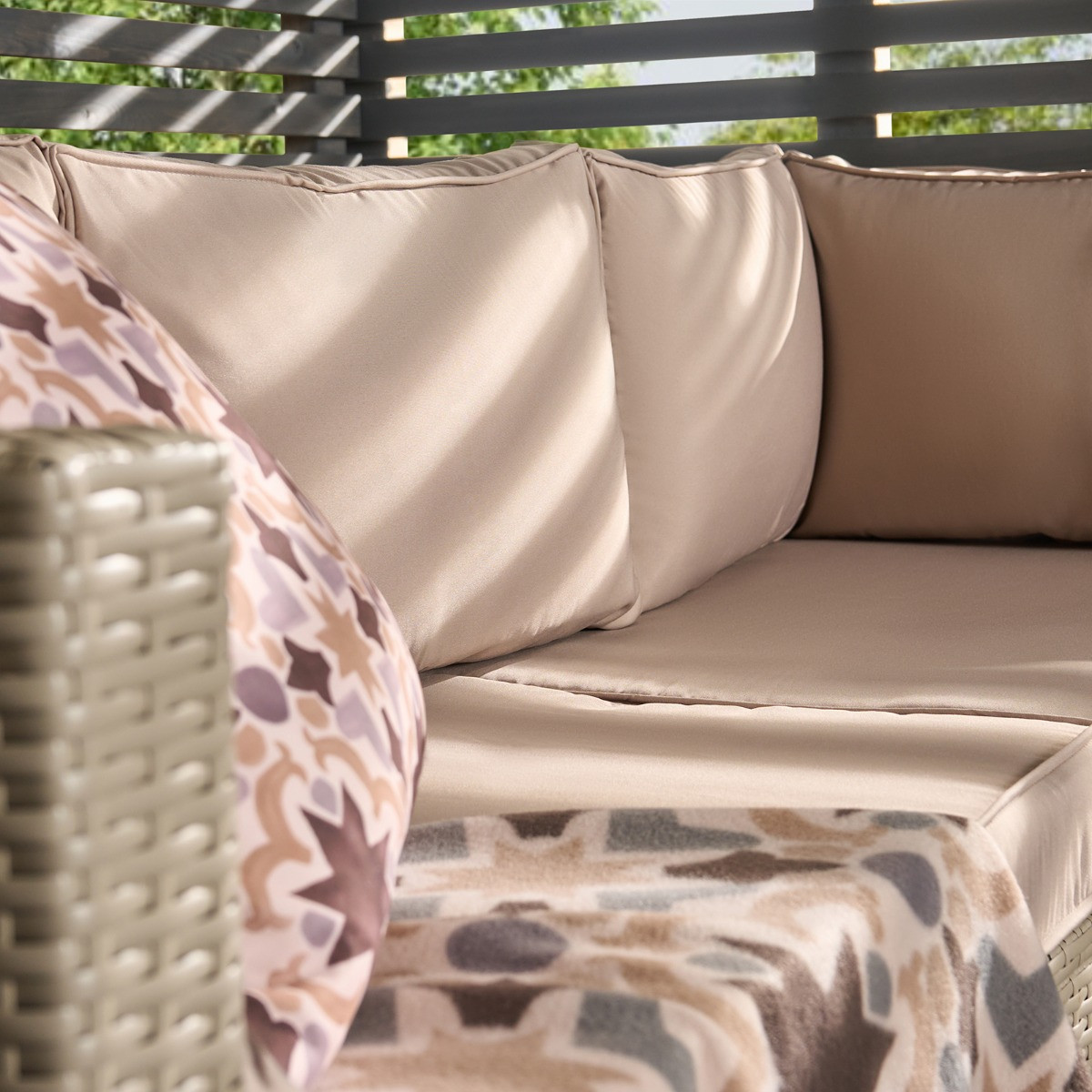 OHS Tuscany 5 Seater Rattan Sofa Set - Natural>