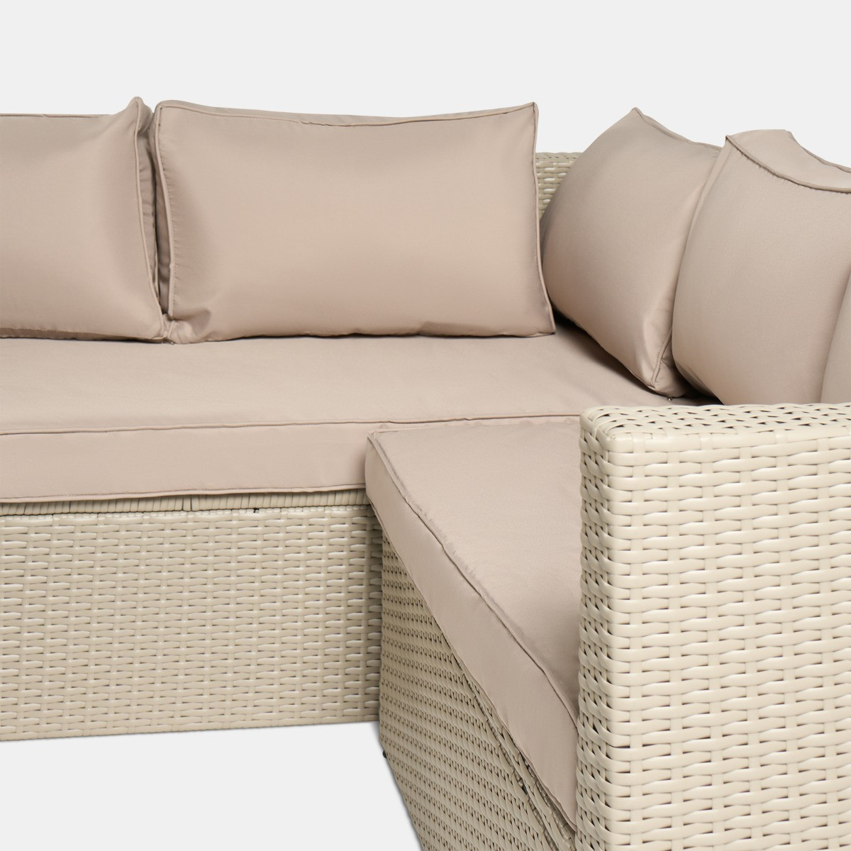 OHS Tuscany 5 Seater Rattan Sofa Set - Natural>