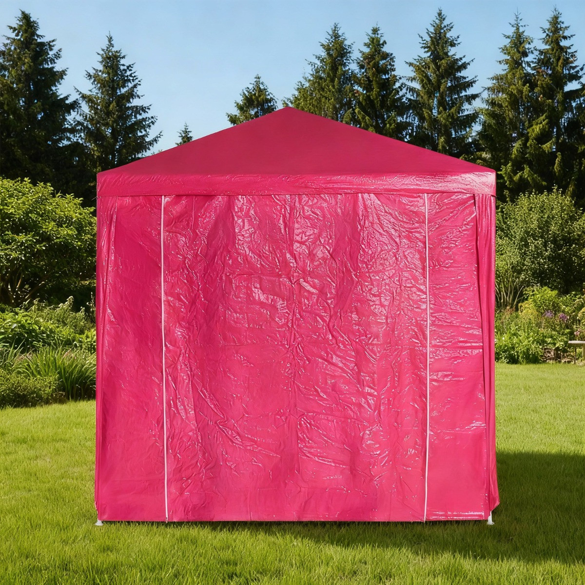 OHS Small Water Resistant Gazebo With Sides - Hot Pink>