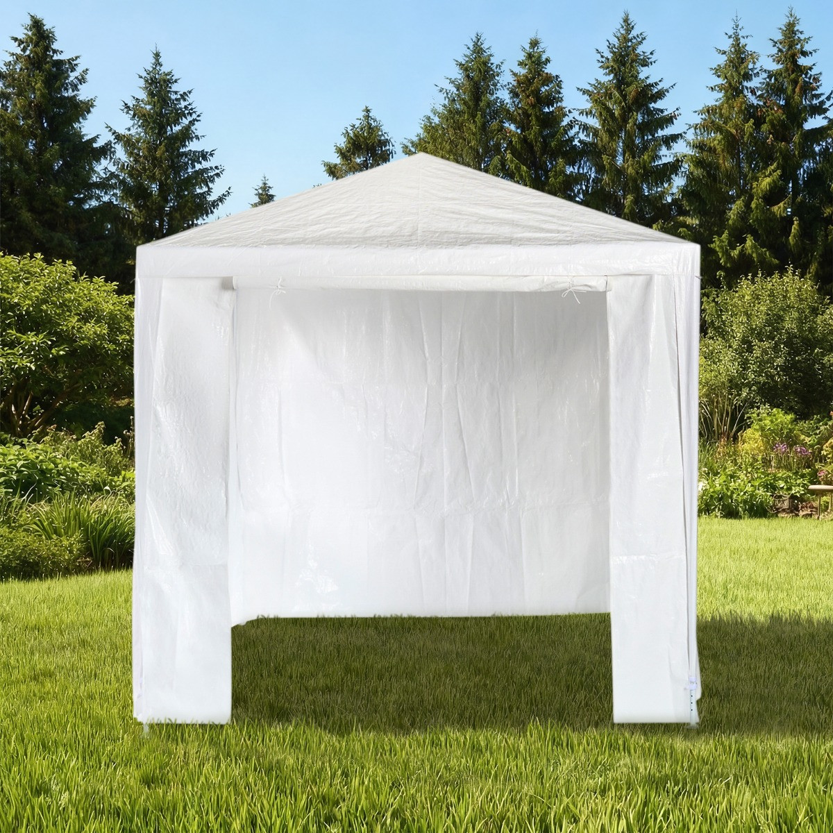 OHS Small Water Resistant Gazebo With Sides - White>