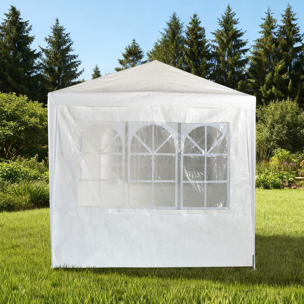 OHS Small Water Resistant Gazebo With Sides - White>