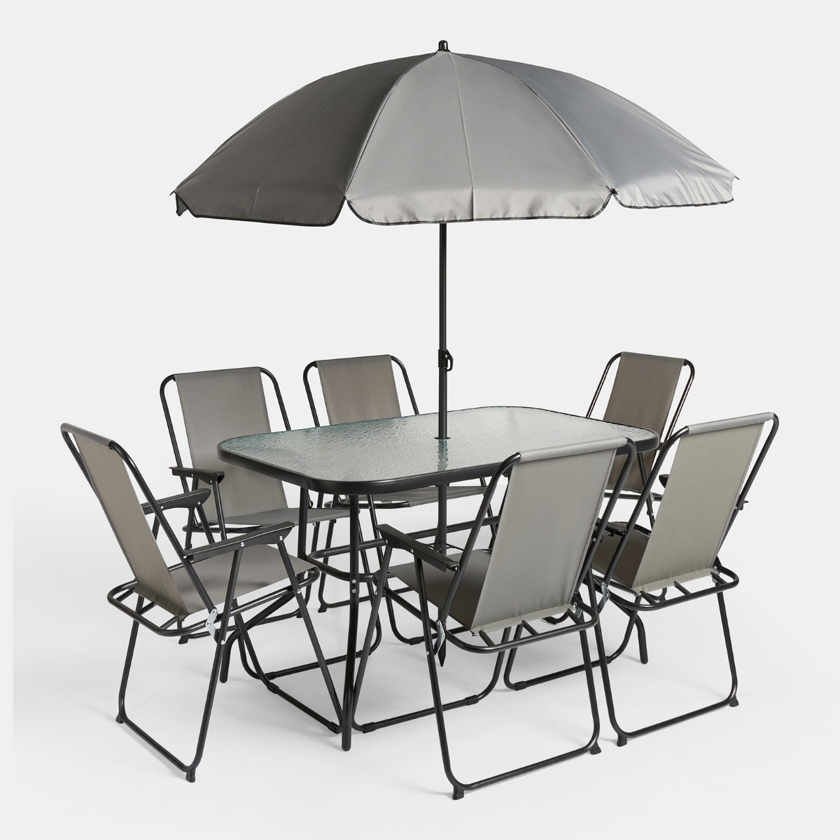 OHS 8-Piece Patio Set - Grey>