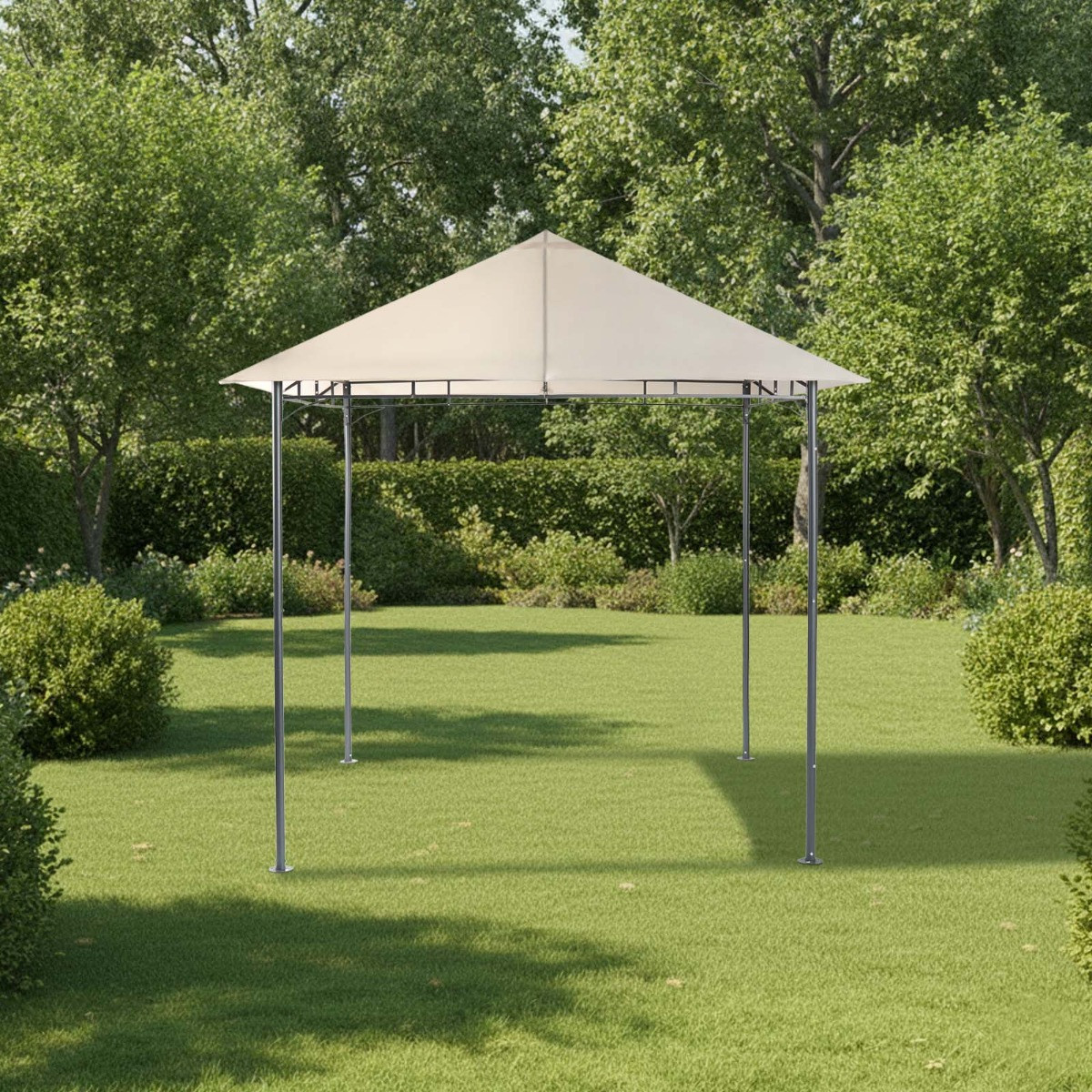 OHS Water Resistant Gazebo With Curtains - Natural>