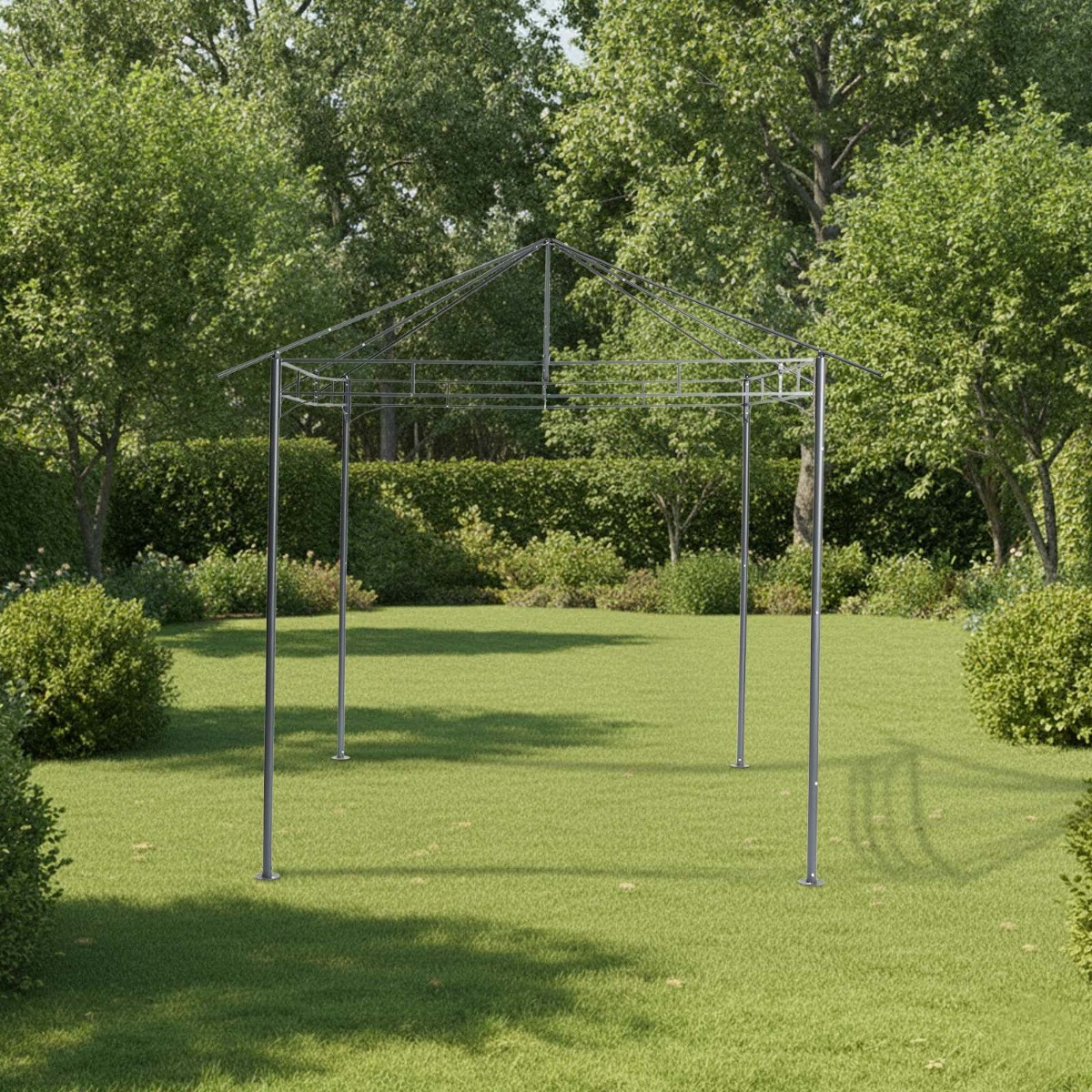 OHS Water Resistant Gazebo With Curtains - Natural>