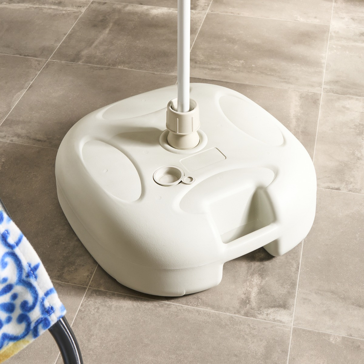 OHS Premium Fillable Parasol Weight - Cream>