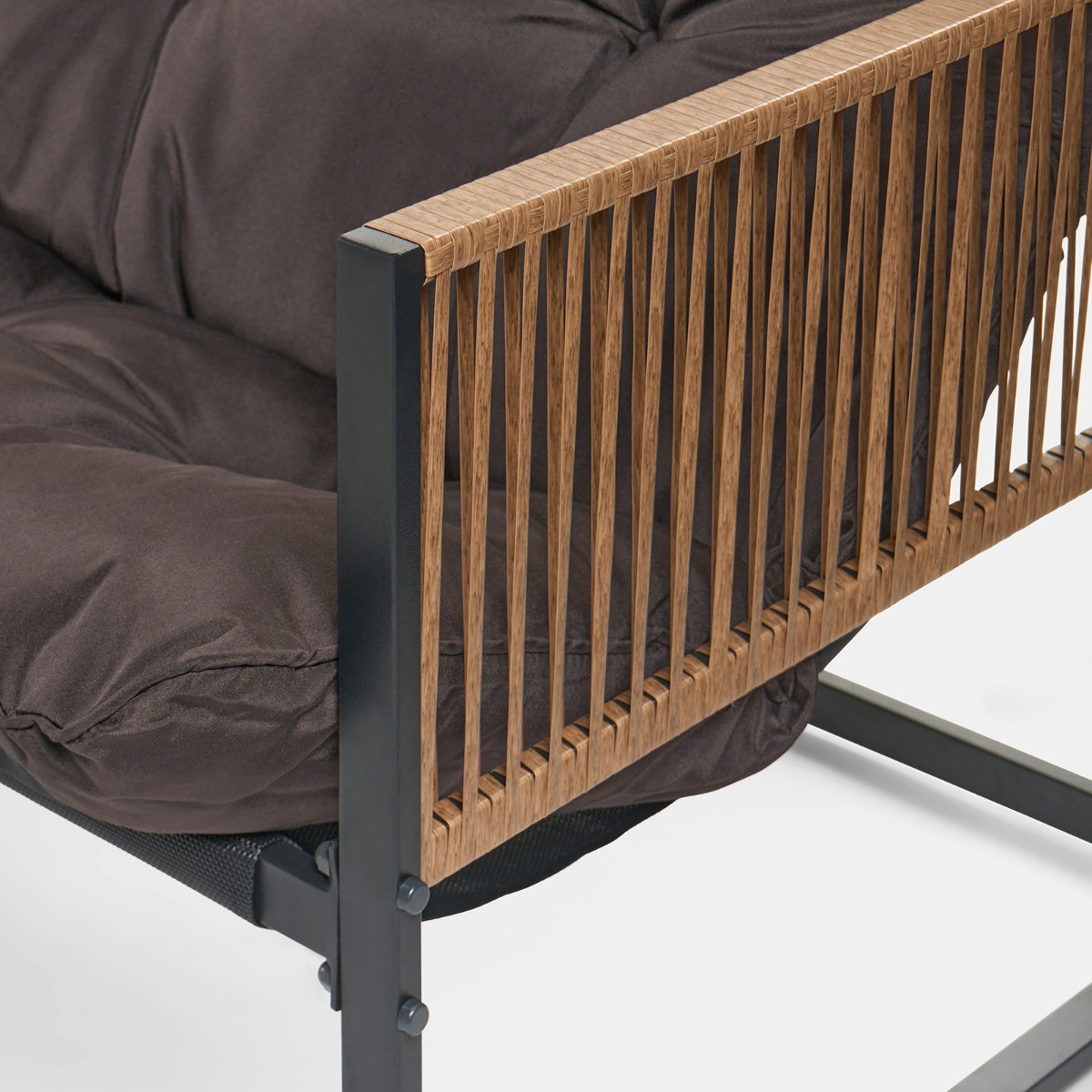 OHS Santorini 5 Seater Corner Sofa Set - Chocolate>