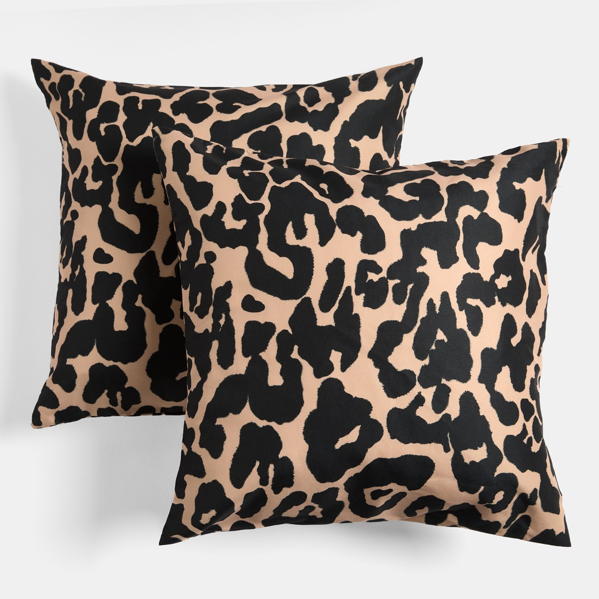 OHS Indoor/Outdoor Leopard Print Cushion Covers, Natural - 45 x 45cm>