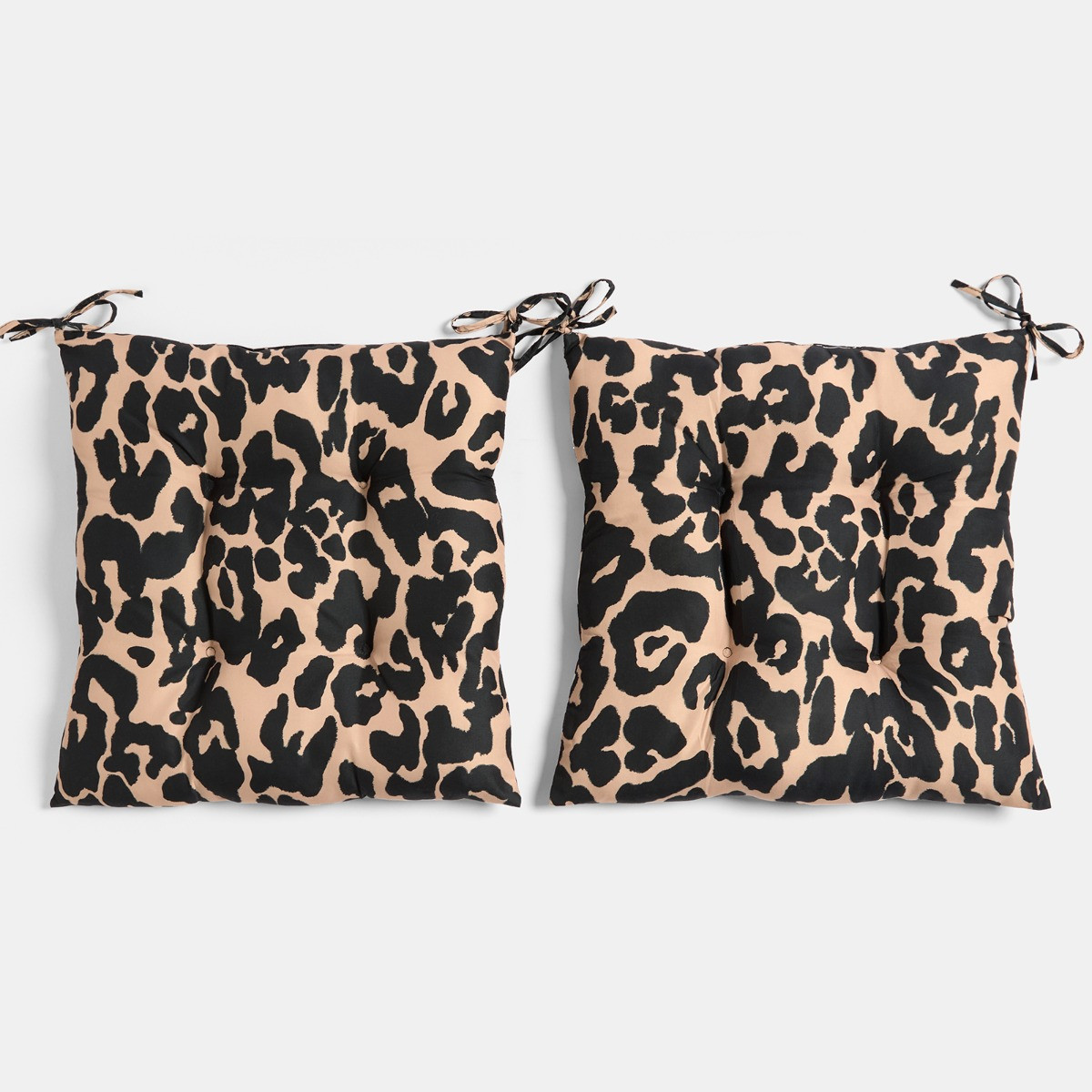 OHS Indoor/Outdoor Leopard Print Seat Pads - Natural>