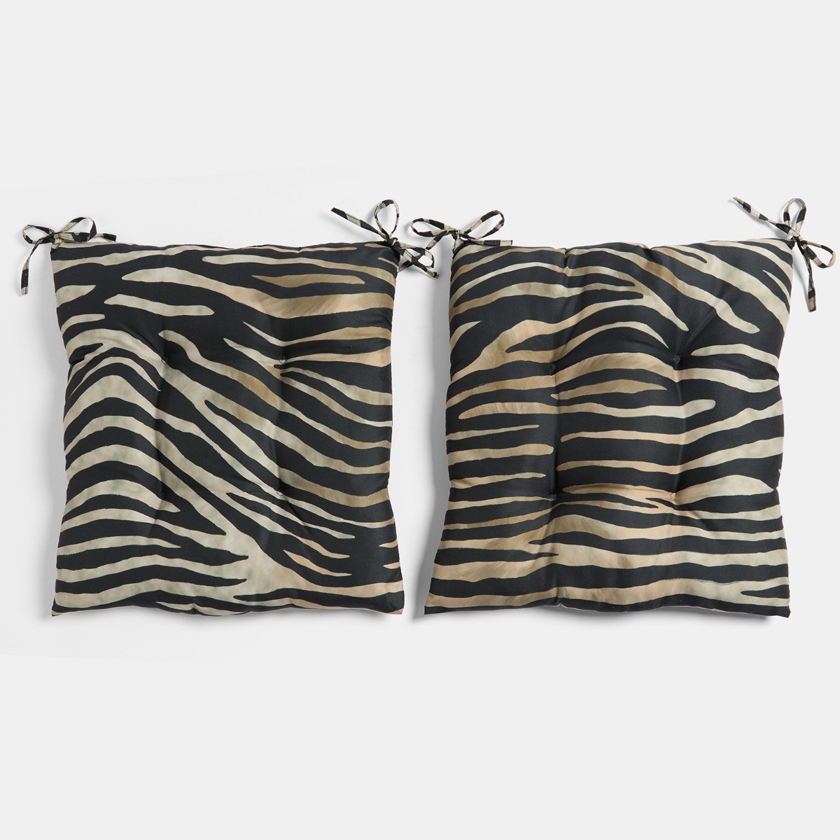OHS Indoor/Outdoor Zebra Print Seat Pads - Monochrome>