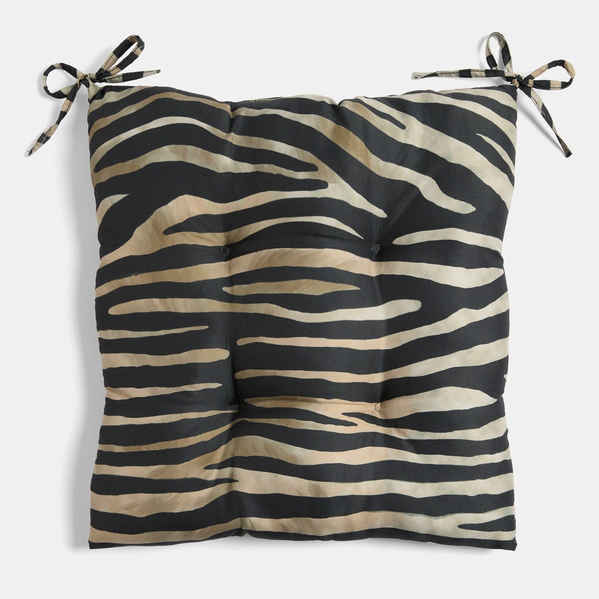 OHS Indoor/Outdoor Zebra Print Seat Pads - Monochrome>