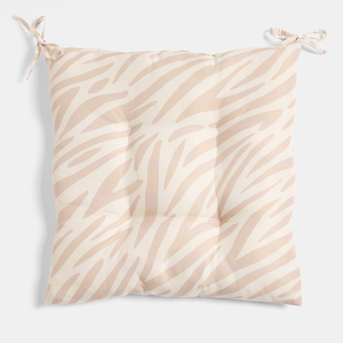 OHS Indoor/Outdoor Zebra Print Seat Pads - Natural>