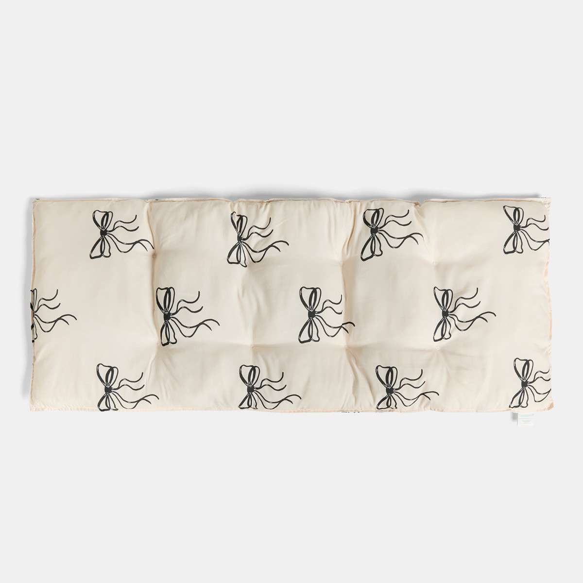 OHS 2-Seater Indoor/Outdoor Bow Print Bench Pad - Monochrome>