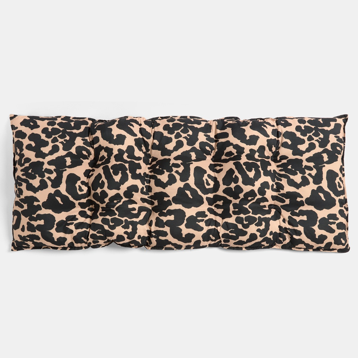 OHS 2-Seater Indoor/Outdoor Leopard Print Bench Pad - Natural>