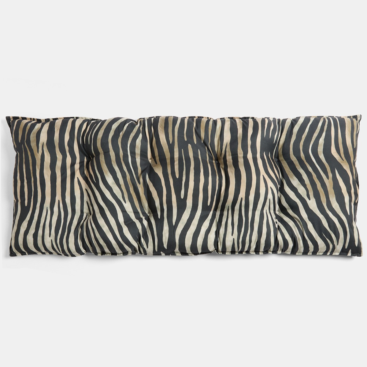 OHS 2-Seater Indoor/Outdoor Zebra Print Bench Pad - Monochrome>