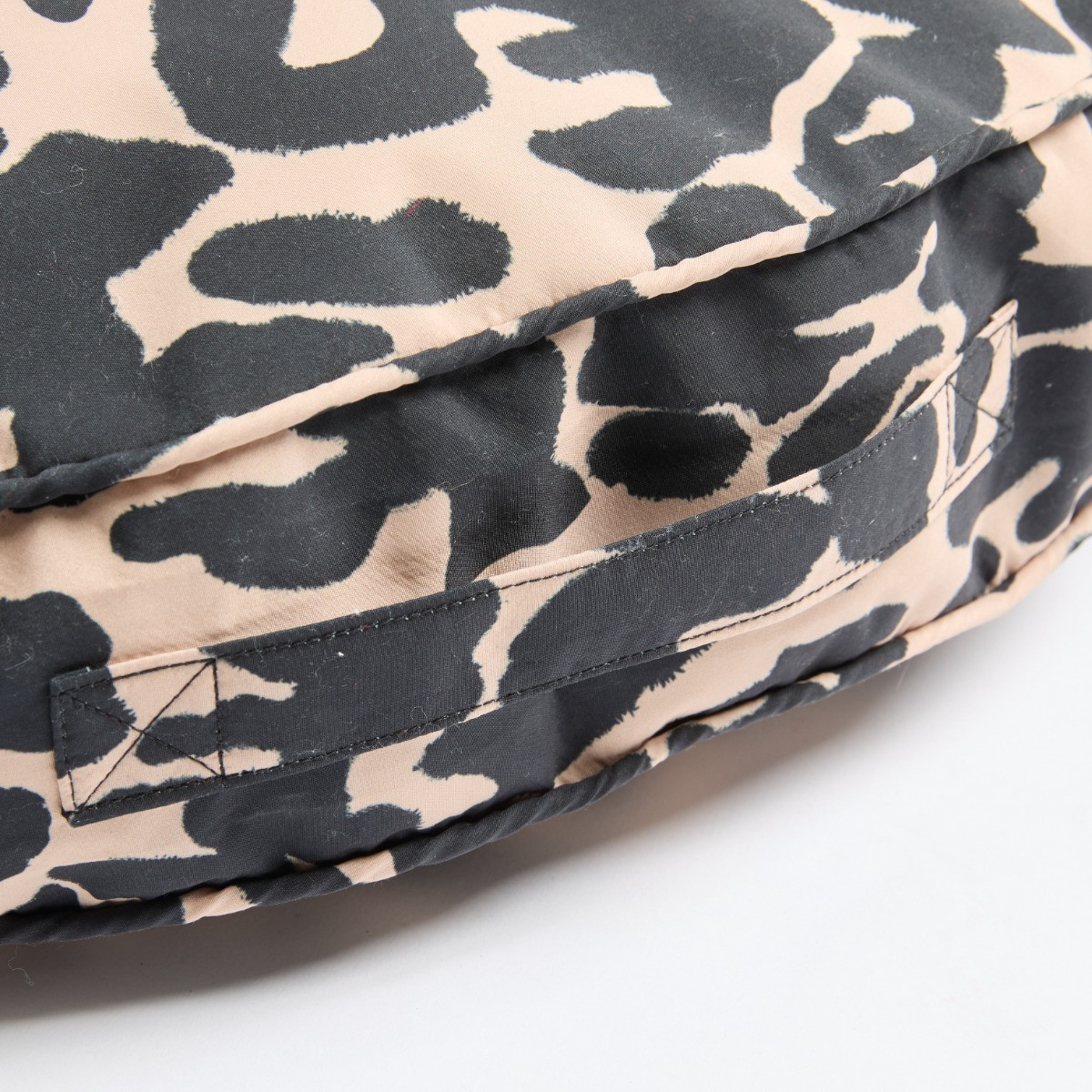 OHS Indoor/Outdoor Leopard Print Round Filled Cushion - Natural>