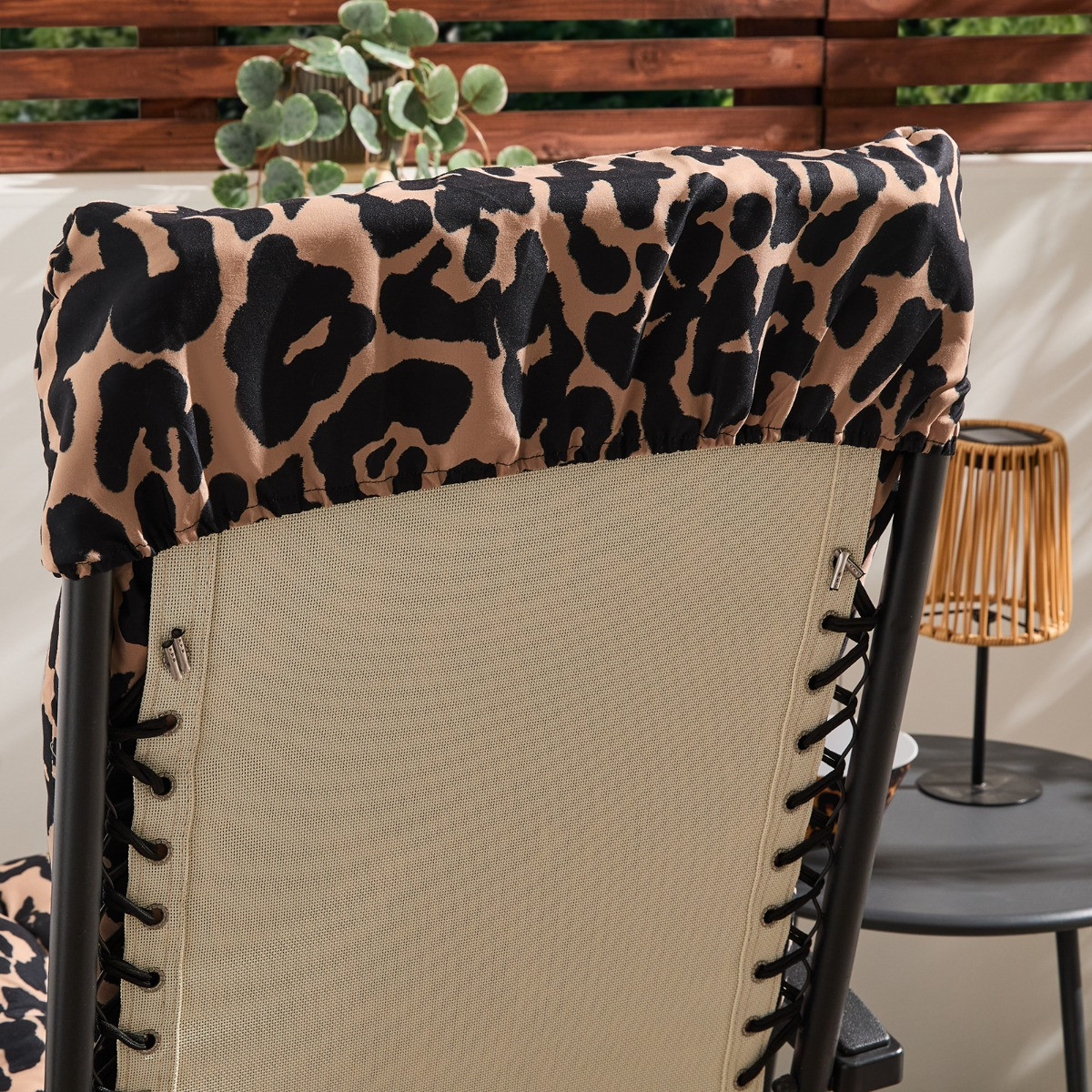 OHS Leopard Print Gravity Chair Cushion - Natural>